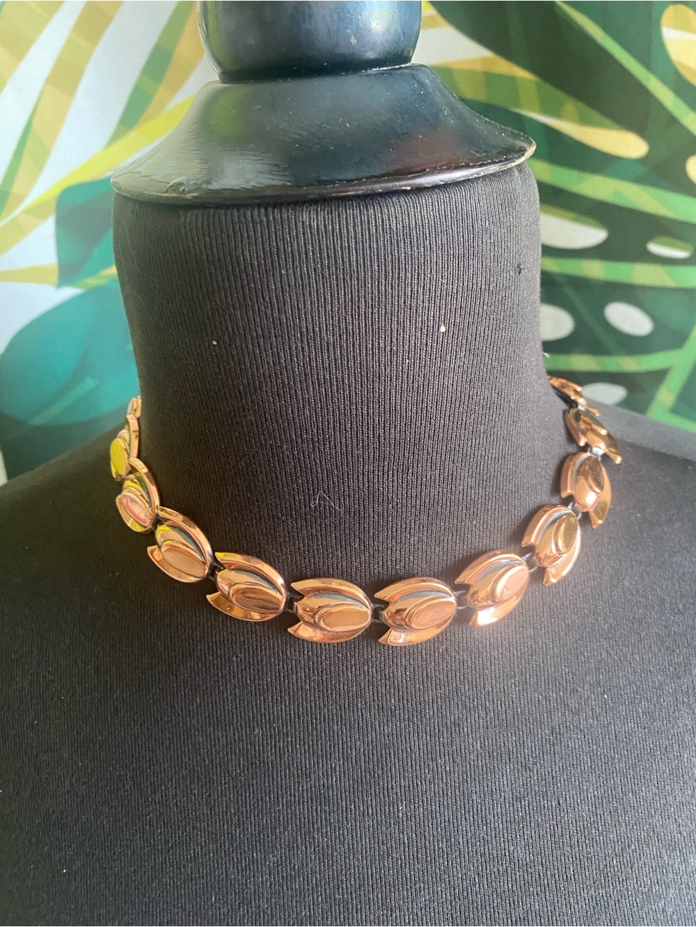 Vintage 50’s Renoir Tulip Design Necklace Signed